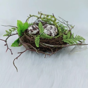 Nido di uccello pasquale, nido di gallina, decorazione di uova di pasqua - Product Image 6