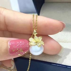 ตัวจับจี้เงินแท้ S925 รุ่น 3973DIY สำหรับใส่ลูกปัดกลมขนาด 10-13 มม. อุปกรณ์ทำสร้อยไข่มุก DIY ตัวจับจี้หยก - Product Image 1