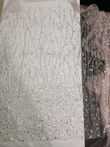 Encaje de tela iridiscente de lentejuelas de decoración brillante de lujo para vestidos de noche LT20977 - Product Image 4