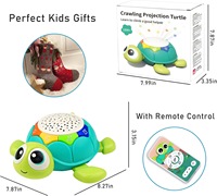 Projection chaude lampe de poche jouet tortue lumière électrique musical bébé éducatif multifonctionnel ramper tortue jouets