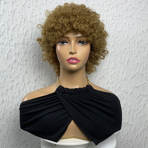 Vente directe usine – Perruque Lace Front ZunKe Bob Bang noire de 10 pouces, style <span class=keywords><strong>Jazz</strong></span>, pour femmes, fabriquée à la machine, cheveux brésiliens Remy, MOQ - Product Image 1