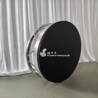Plateforme de scène portable ronde 3m, 4m, 5m, 6m, 100% Lite Deck, cadre de scène en aluminium Lite Deck