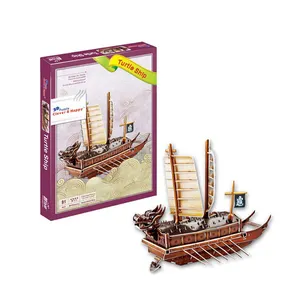 Tartaruga navio papel quebra-cabeça brinquedo navio modelos