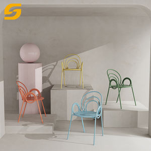 Nuevo diseño de muebles de jardín, ocio moderno, Patio, Hotel, restaurante, cafetería, juego de mesa de comedor al aire libre, sillas de jardín de aluminio - Product Image 2