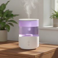 Humidificador de Aire Portátil con Luz LED, Difusor de Aroma Ultrasónico para el Hogar, Relleno Superior, Siete Colores Opcionales, Gran Capacidad
