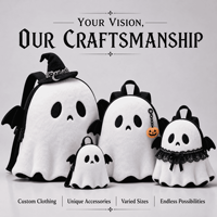 Nouveau Sac à Dos en Peluche Gothique Personnalisé, Sac à Dos en Peluche Fantôme, Sac à Jouets en Peluche, Sac à Dos Doux pour Enfants et Adultes, Cadeau Promotionnel OEM ODM