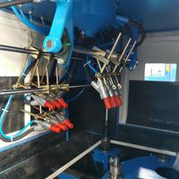 Machine de sablage rotative entièrement automatique ETRUST avec moteur et plateau tournant multi-stations pour le traitement des surfaces des ustensiles de cuisine