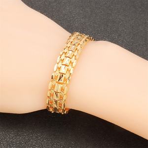 JXX Hot Selling Women's Trendy 24K Gold Plated Brass Hand Bracelets Fashionable Charm Jewelry <b>for</b> <b>Men</b> - Product Image 3