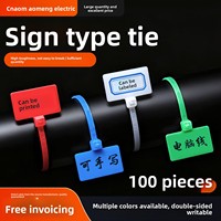 Attaches-câbles en nylon imprimées pour signalisation, marquage et gestion des câbles réseau, avec étiquettes de couleur pour regroupement