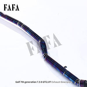 Pour <span class=keywords><strong>Golf</strong></span> <span class=keywords><strong>7</strong></span> <span class=keywords><strong>7</strong></span>.5 8 <span class=keywords><strong>GTi</strong></span> 2.0T système d'échappement en titane dans la section du milieu et de la queue vanne électrique chat arrière tuyau d'échappement silencieux - Product Image 2