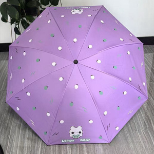 Sombrilla Plegable de Doble Uso, Negra, de Poliéster y Seda, con Protección UV, Manual, Personalizable para Publicidad, Venta al Por Mayor - Product Image 4