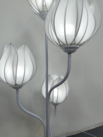 Lanterne de chemin en métal plaqué or en forme de fleur, support décoratif pour allée de cérémonie