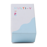 Boîte rigide personnalisée pour parfum pastel, bleu clair, couvercle blanc, base, boîte cadeau pour emballage de parfum de luxe