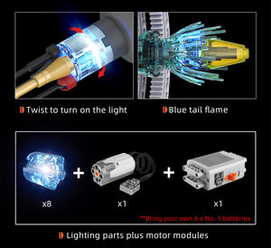 Orion stazione <span class=keywords><strong>spaziale</strong></span> e veicolo <span class=keywords><strong>spaziale</strong></span> Kit modello 963 pz plastica aerospaziale esploratore navi spaziali giocattolo educativo per bambini - Product Image 4