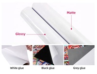 Rollo de pegatinas de vinilo, adhesivo de PVC ecológico de 110gsm, para imprimir, reflectante