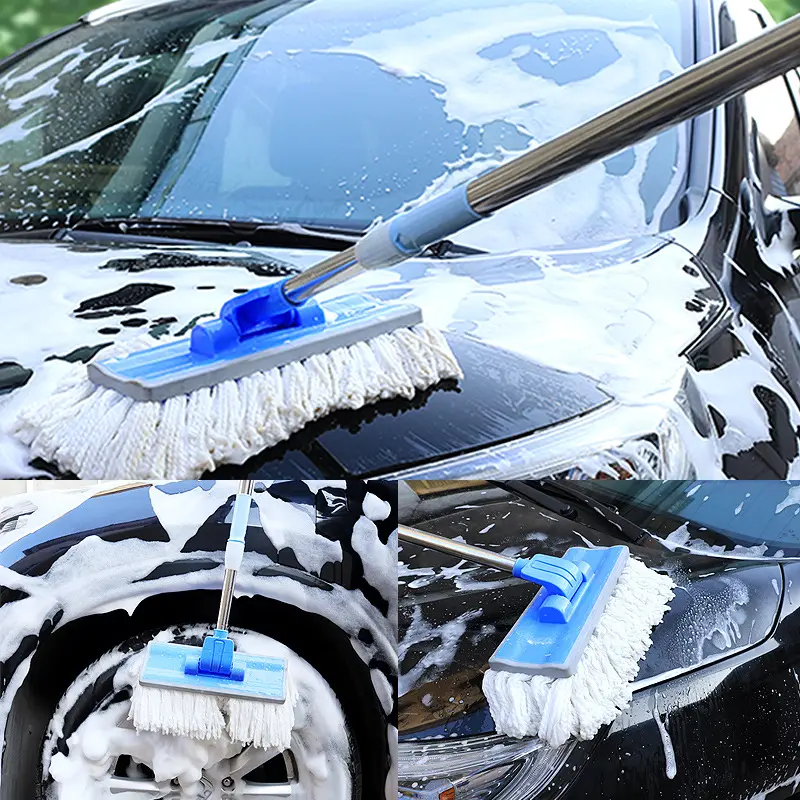 ستوكات مرنة قابل للتعديل انفصال سيارة غسل تنظيف فرشاة ممسحة