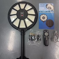 Lampes murales solaires extérieures 590 LED IP66 étanches 6000K lumière du jour avec détecteur de mouvement rechargeables pour jardin/cour