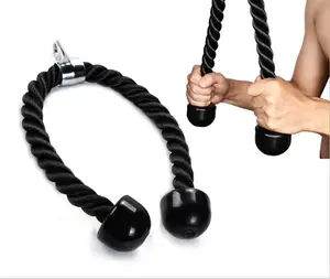 Tricipiti di alta qualità che allenano la corda a doppia testa accessori da palestra fascia di resistenza alla corda tricipiti