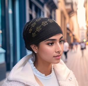 Shiny Acrylic Solid Color Pattern Eco-Friendly Breathable <b>Hat</b> <b>for</b> Banquets and Formal Occasions - Product Image 1