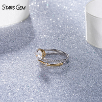 Starsgem 1,2ct 6,7mm Brillantschliff Labor-Gezüchteter Diamant E-Farbe 18K Weißgold Rhodium-Plattiert Klassischer Solitär-Verlobungsring