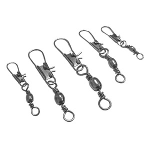 Mousqueton pivotant en acier inoxydable avec hameçon en forme de huit pour accessoires de pêche et leurres - Product Image 1