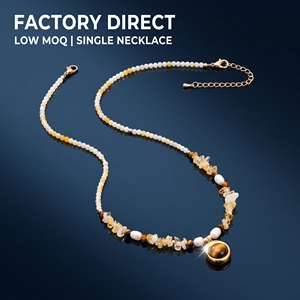 Collier en acier inoxydable <span class=keywords><strong>CL</strong></span> Natural Tiger's Eye plaqué or 18 carats avec perles de culture d'eau douce et cristaux, bijoux pour femme, cadeau tendance 2026 - Product Image 1