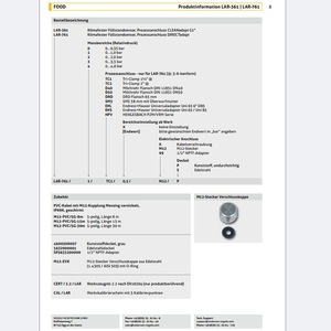 Sensor de Nivel de Líquido Anderson Negele LAR-361 0-350 Mbar con Montaje de Tornillo para Ingeniería Eléctrica - Product Image 5