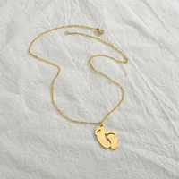Collier tendance en forme de cœur brisé, colliers pour couples, bijoux en acier inoxydable, pendentif en forme de cœur, cadeau