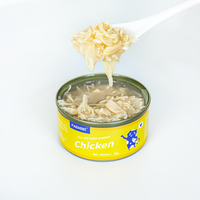 Snacks pour chat en conserve, 170g, saveur de poulet, thon, saumon, cod, OEM, bon prix, fournisseur d'aliments pour animaux de compagnie