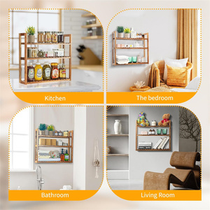 <span class=keywords><strong>3</strong></span> <span class=keywords><strong>Tier</strong></span> Kệ gỗ đa Chức năng đứng kệ đơn vị hiển thị đứng cho phòng tắm phòng khách Giày giá - Product Image 2