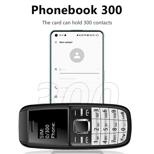BM200 Small Pocket Mobile Phone GSM 2G Dual SIM Card Support Bluetooth Dialer Magic Voice Blacklist Alarm Compact Backup Phone
