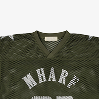 Maillot de football en maille grande maille imprimé rétro unisexe, T-shirts et chemises pour hommes de haute qualité en gros