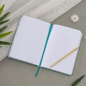Elegant A5 Hardcover Bamboo Debossed Journal Thick Paper PU Leather with Gold Edge and Double Ribbon Gift - Product Image 6