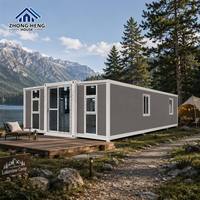Casa Contenedor de Acero Modular Prefabricada Moderna de 20 pies, Expandible de Doble Ala, Lujo, Plegable, Portátil, Móvil, Pequeña, Tipo Almacén
