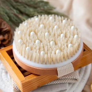 Brosses corporelles sèches en bambou avec logo personnalisé, brosses de douche pour brossage humide et sec, pour la cellulite et le drainage lymphatique, adaptées à tous les types de peau - Product Image 6