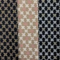 Tissu tricoté jacquard en fil teint (TR SP) Poly Rayonne Spandex, motif quadrillé alphabet tweed, 380 GSM, pour jupes et vêtements de costume