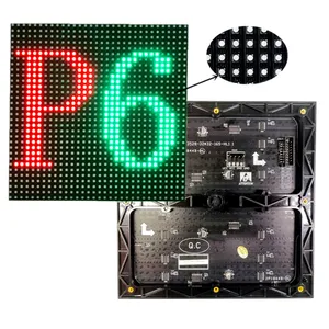 Módulo de LED para exterior P6 Colorido 3 em 192x192mm 32x32 pontos Painel Matriz de varredura 1/8 Módulo de tela LED à prova d'água