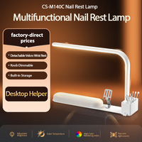 Lampe de travail de bureau à bras long et CRI élevé avec repose-main pour manucure, extension de cils et salon d'artisanat