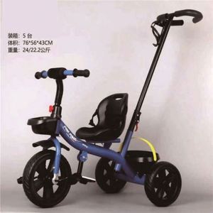 Tricycle pour enfants en acier inoxydable anti-basculement avec poignée de poussée, siège réglable et ceinture de sécurité, vélo 3-en-1 pour tout-petits de 2 à 5 ans - Product Image 1