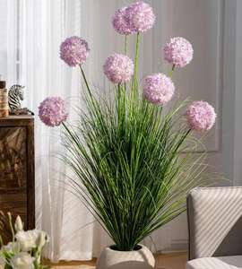 Plantas Artificiales de Seda, 8 Cabezas, Diente de León, Bonsái Gigante, Cultivo en Maceta, Setaria Viridis, Cebada, <span class=keywords><strong>Hortensia</strong></span> - Product Image 1