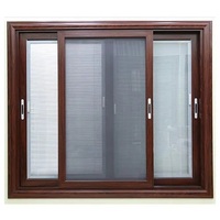 NUOXIN Porte coulissante en verre upvc/pvc de style américain portes fenêtres et fenêtres coulissantes en vinyle blanc avec stores intégrés