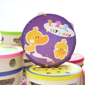 Tamborín de Madera de 18 CM, Juguete <span class=keywords><strong>Musical</strong></span>, Tambor de Mano, Juguetes Educativos para Bebés, Instrumentos Musicales de Madera - Product Image 4