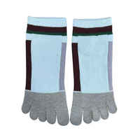 Vente en gros de chaussettes de sport en coton à 5 orteils fendus personnalisées Chaussettes de course à 5 doigts pour hommes
