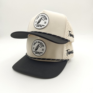 Portable 5 Panel Solid Waterproof Golf <b>Cap</b> Custom Silicone Logo Low MOQ OEM Laser Perforated 3D Rubber Patch <b>Quick</b> <b>Dry</b> Top - Product Image 2
