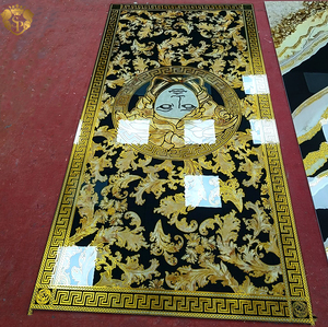 Springletile Custom Large <strong>Tile</strong> <strong>Flooring</strong> Porcelain Carpet Black Gold Drawing Room Decoration Bathroom Polished Wall <strong>Tiles</strong> <strong>Design</strong> - Product Image 4