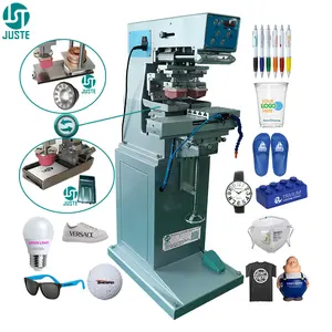 Printing Head 2 Color Pad Printer Multifunctional Robot Electric Desktop Atomatic Pad Printing Machine For Bottle Caps Lids Car