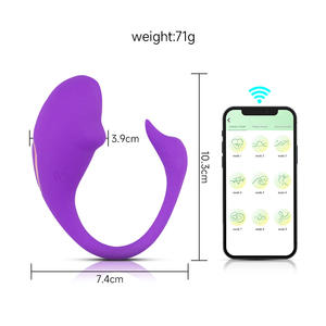 9 Frequency Scorpion Tail Shape APP Silicone Dildo Wearable Panties Vibrador - Product Image 6