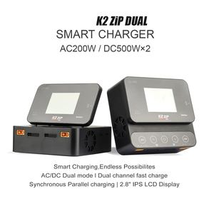 เครื่องชาร์จอัจฉริยะ, K2 Zip AC/DC โหมดคู่ ชาร์จเร็วแบบสองช่องสัญญาณ พร้อมระบบชาร์จแบบซิงโครนัสขนาน หน้าจอ IPS LCD ขนาด 2.8 นิ้ว - Product Image 3