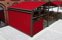 Auvent de véranda rétractable pour lucarne de toit avec commande de moteur et lumières LED