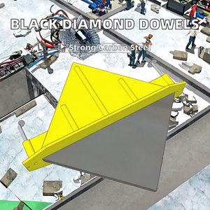 Plaque de support carrée en acier au carbone Black Diamond et manchons pour la construction extérieure - Product Image 2